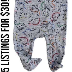 Emporio baby 0-3 month baby boy sleeper dinosaur zip footie Pajamas